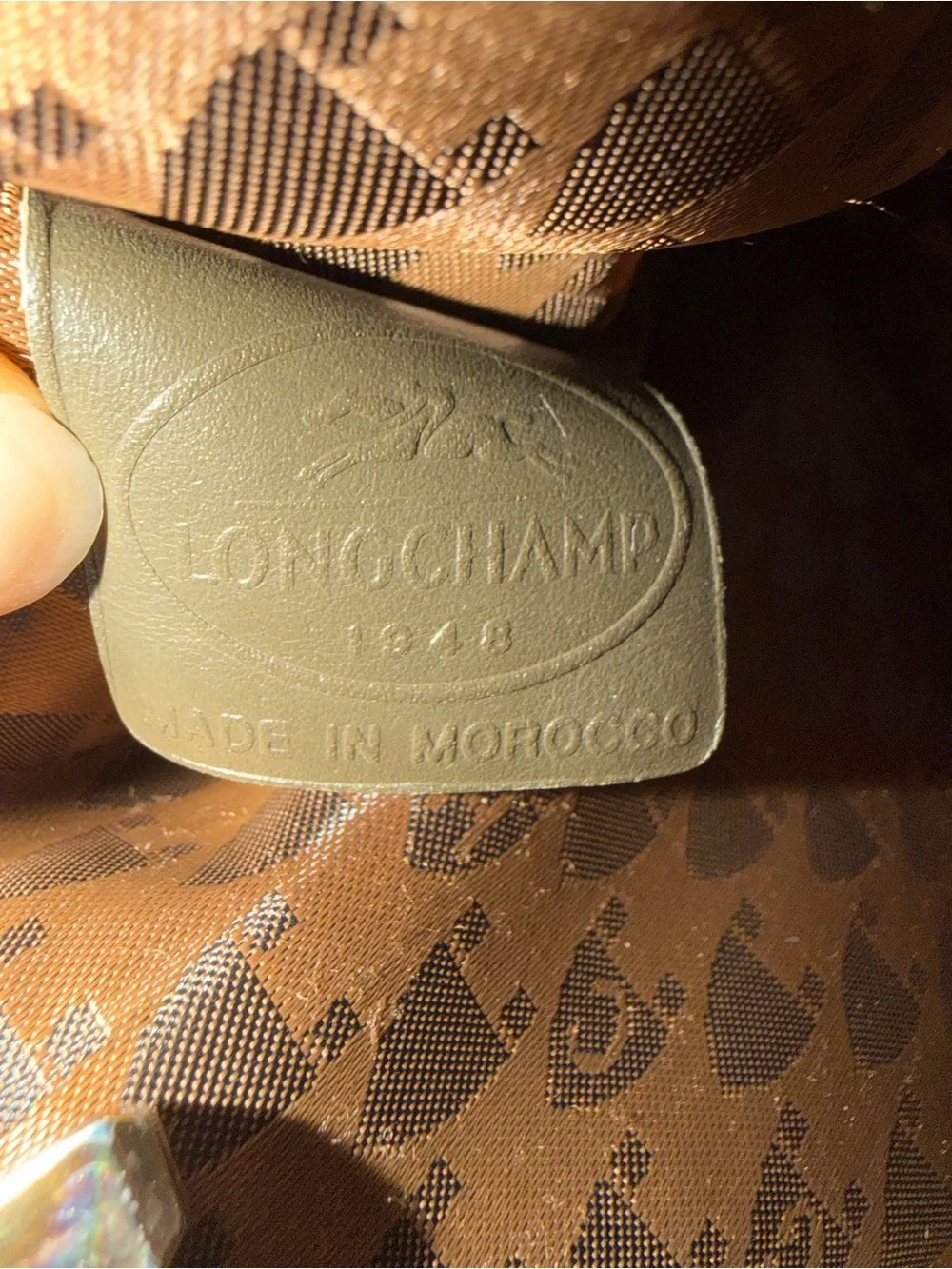 LONGCHAMP DARK GREEN BALZANE LEATHER BAG - Picture 3 of 15